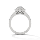 Double Crown Pear Engagement Ring