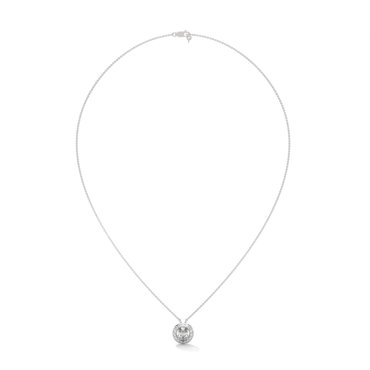 Radiant Crown Halo Pendant
