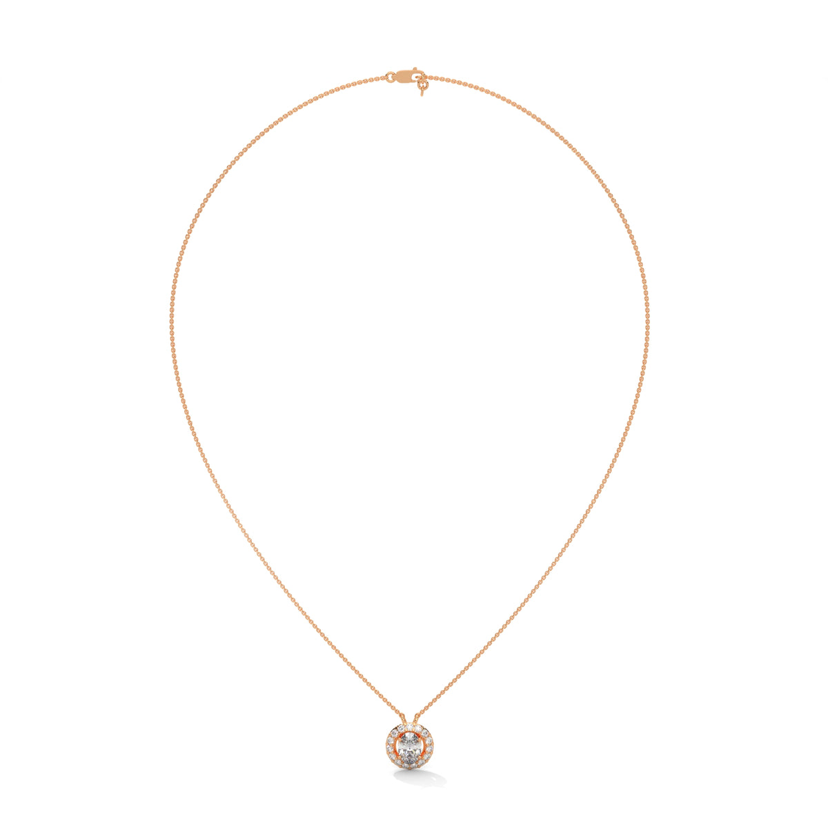 Radiant Crown Halo Pendant