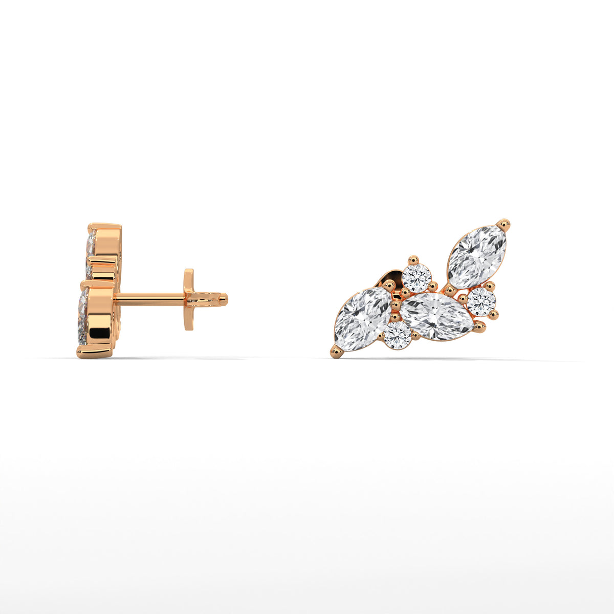 Marquise Bloom Cluster Earrings