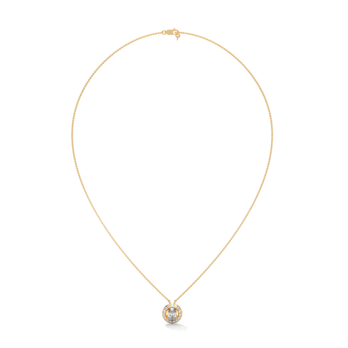 Radiant Crown Halo Pendant