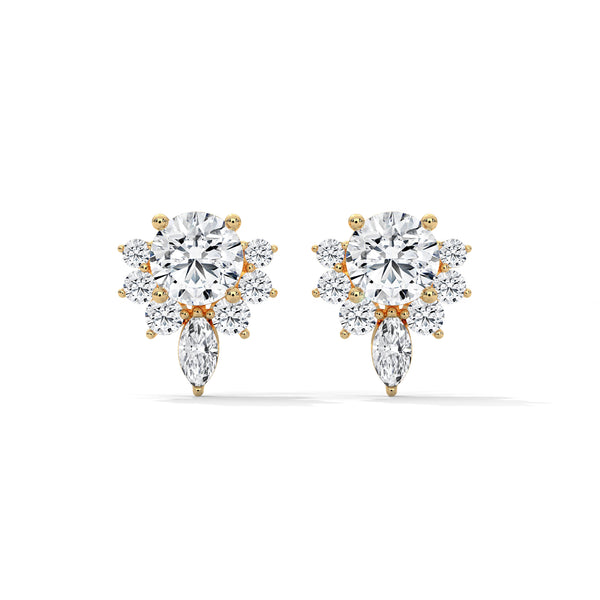 Starbloom Cluster Diamond Earrings