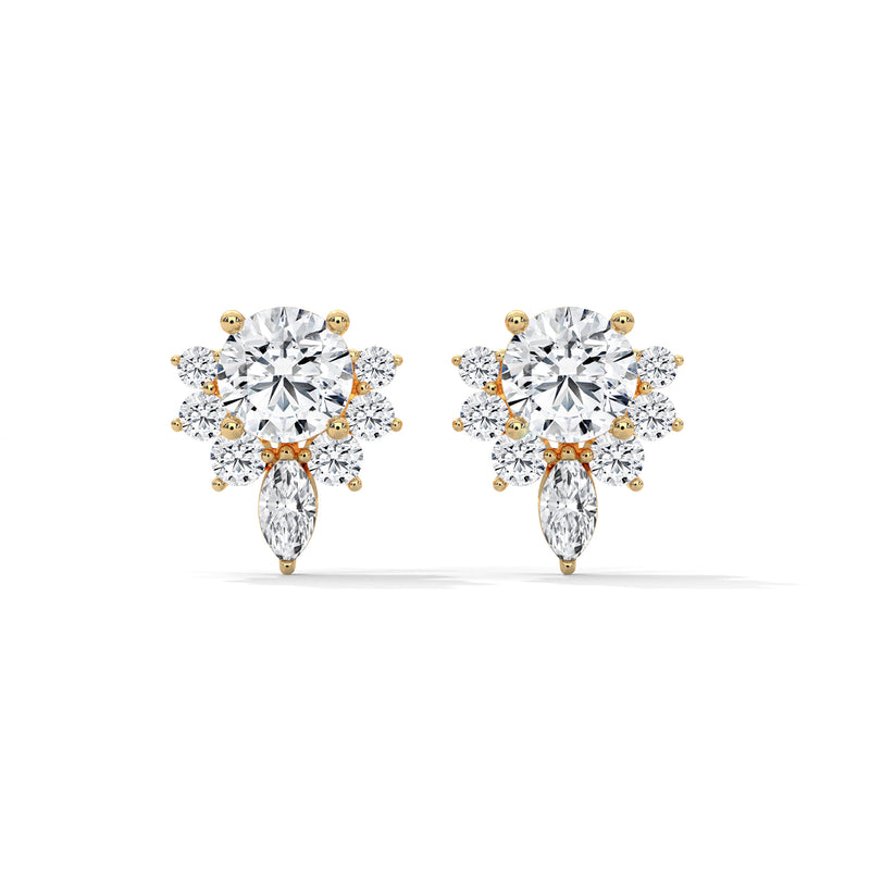 Starbloom Cluster Diamond Earrings