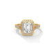 Octagon Empress Halo Ring