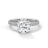 Luminous Crown Solitaire Ring