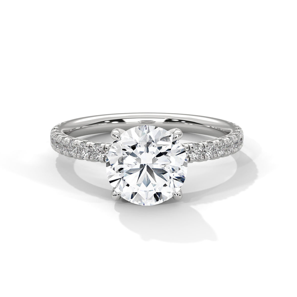 Luminous Crown Solitaire Ring