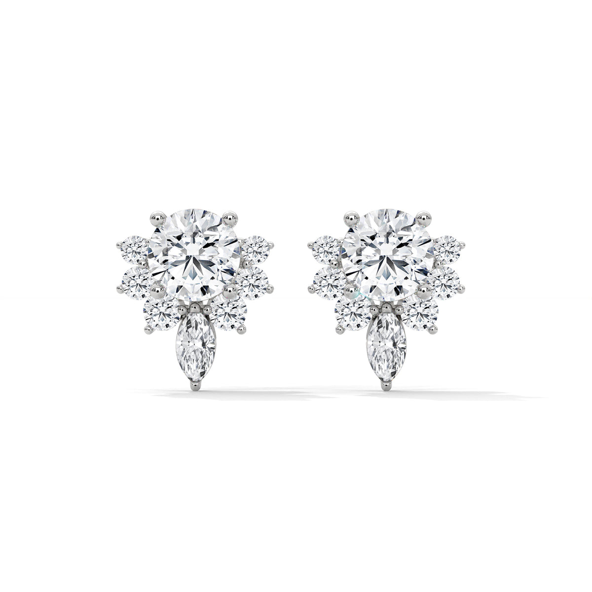 Starbloom Cluster Diamond Earrings