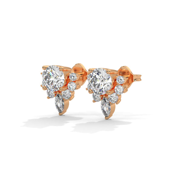Starbloom Cluster Diamond Earrings