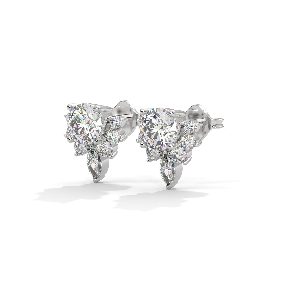 Starbloom Cluster Diamond Earrings