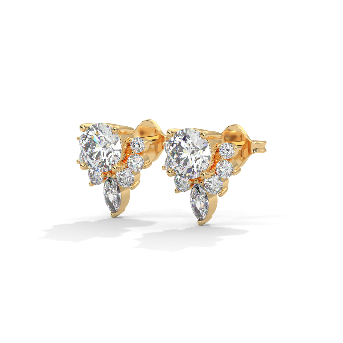 Starbloom Cluster Diamond Earrings