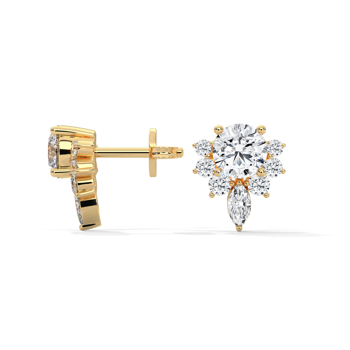 Starbloom Cluster Diamond Earrings