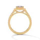 Octagon Empress Halo Ring