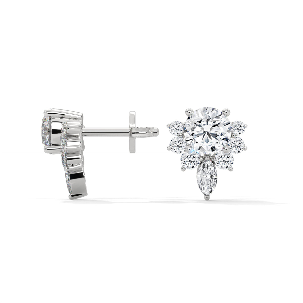 Starbloom Cluster Diamond Earrings