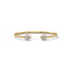 Twin Halo Open Bracelet