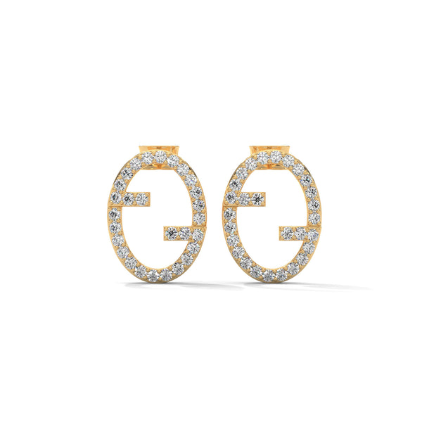 Gilded Orbit Stud Earrings