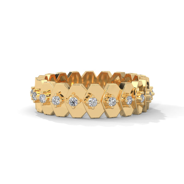 Honeycomb Geo Eternity Ring