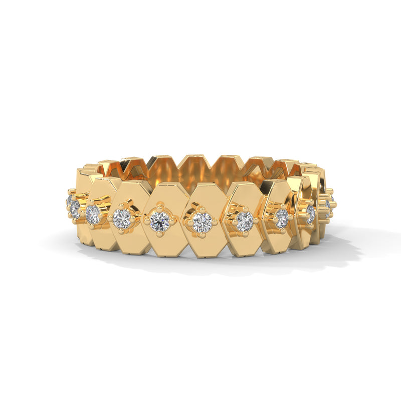 Honeycomb Geo Eternity Ring
