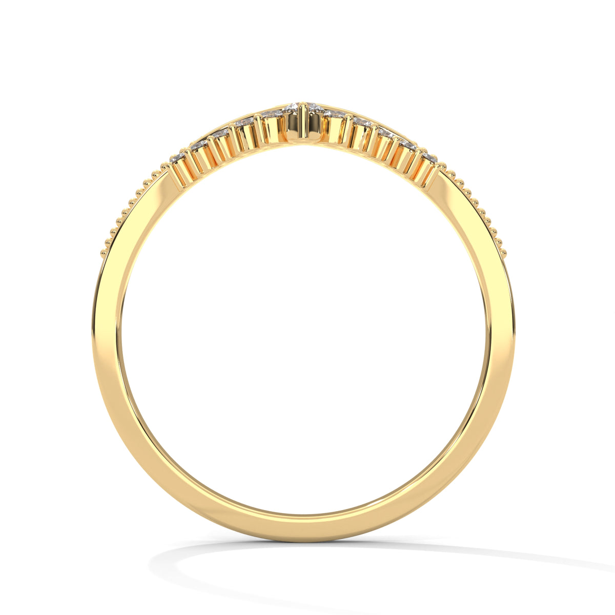 Chevron Crown Diamond Ring