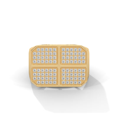 Four Square Cluster Statement Ring — IGI Certified Diamond Jewellery | My Carat India