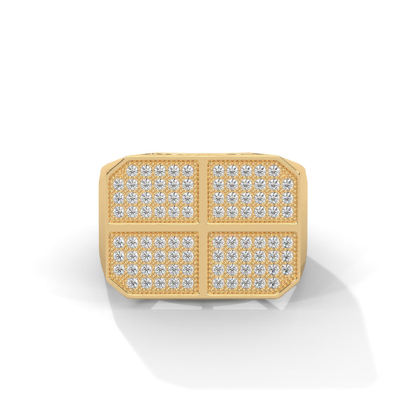 Four Square Cluster Statement Ring