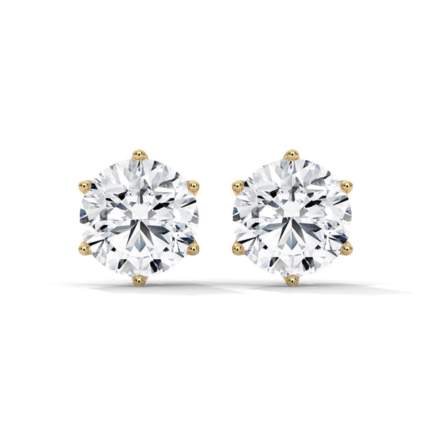 Crown Bloom Solitaire Earrings