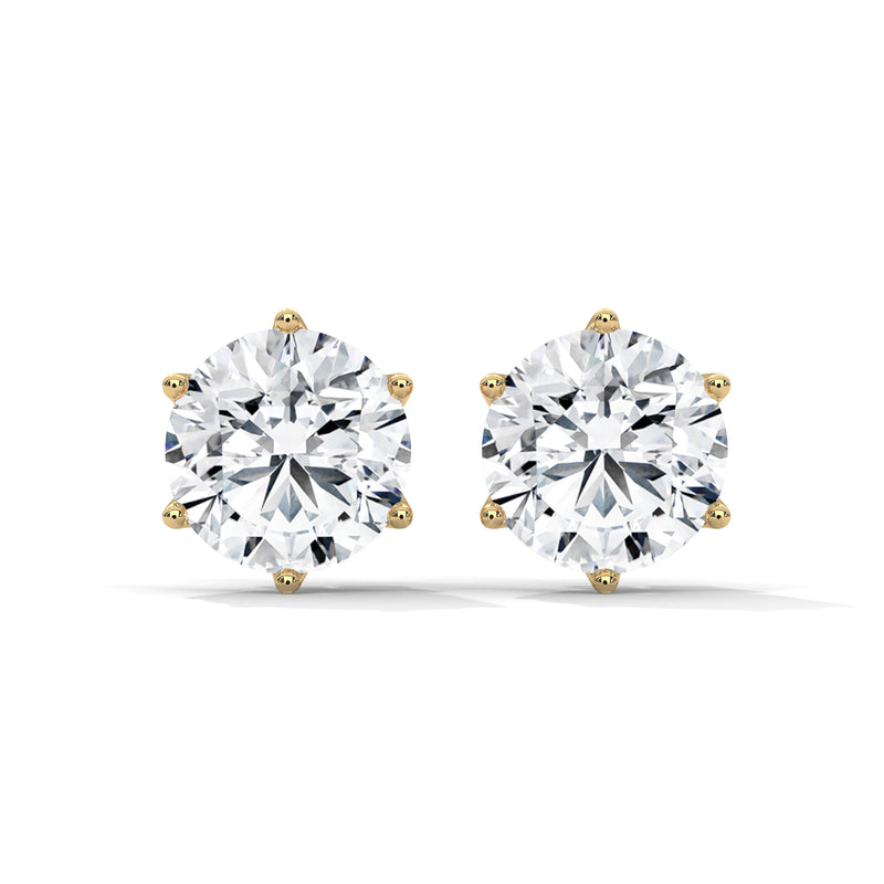 Crown Bloom Solitaire Earrings
