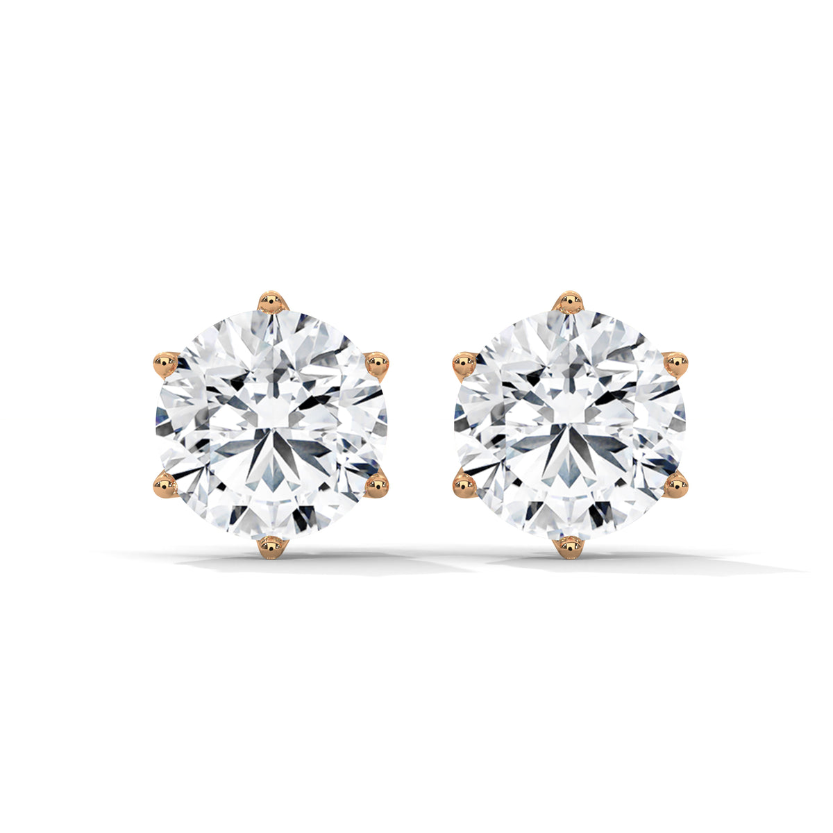 Crown Bloom Solitaire Earrings