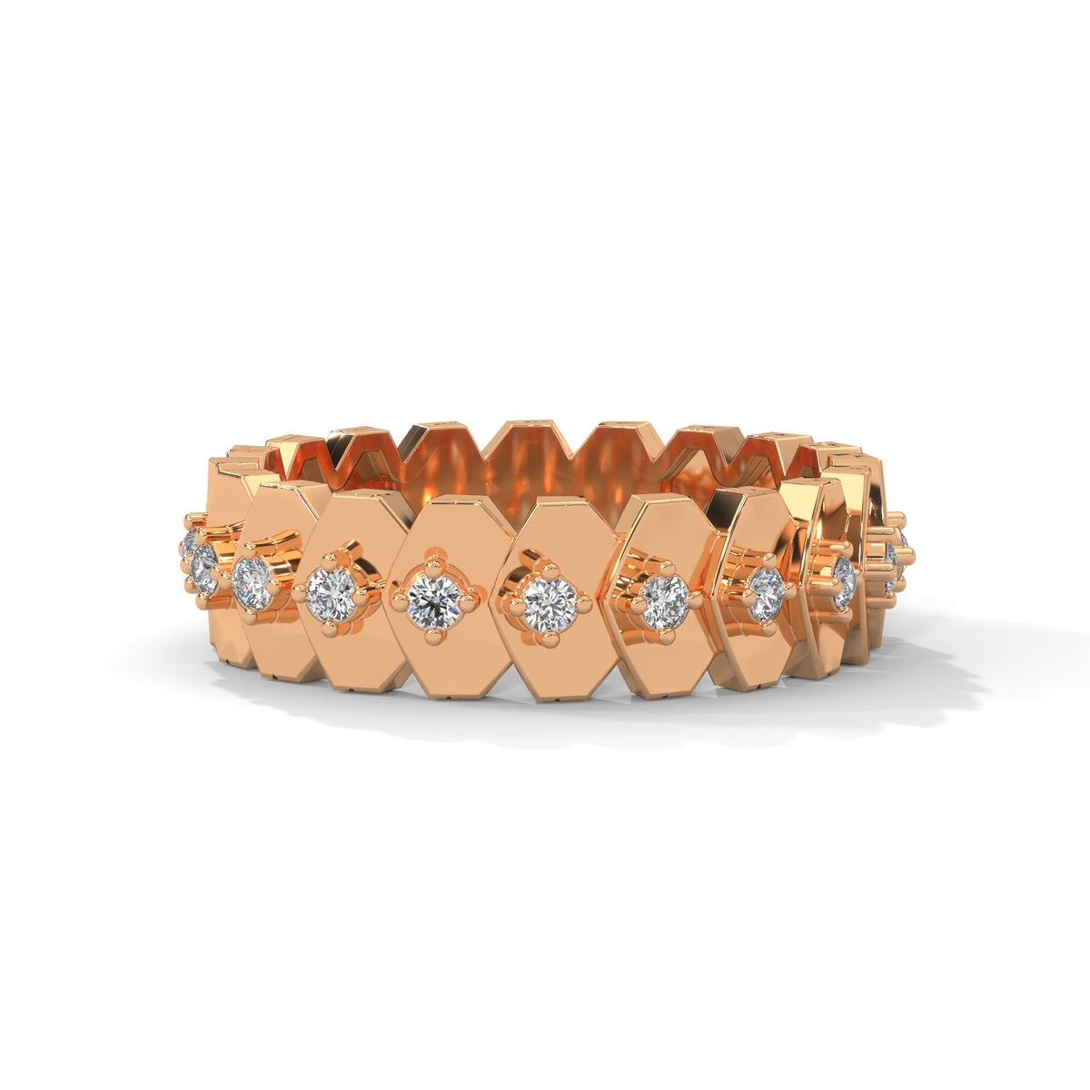 Honeycomb Geo Eternity Ring