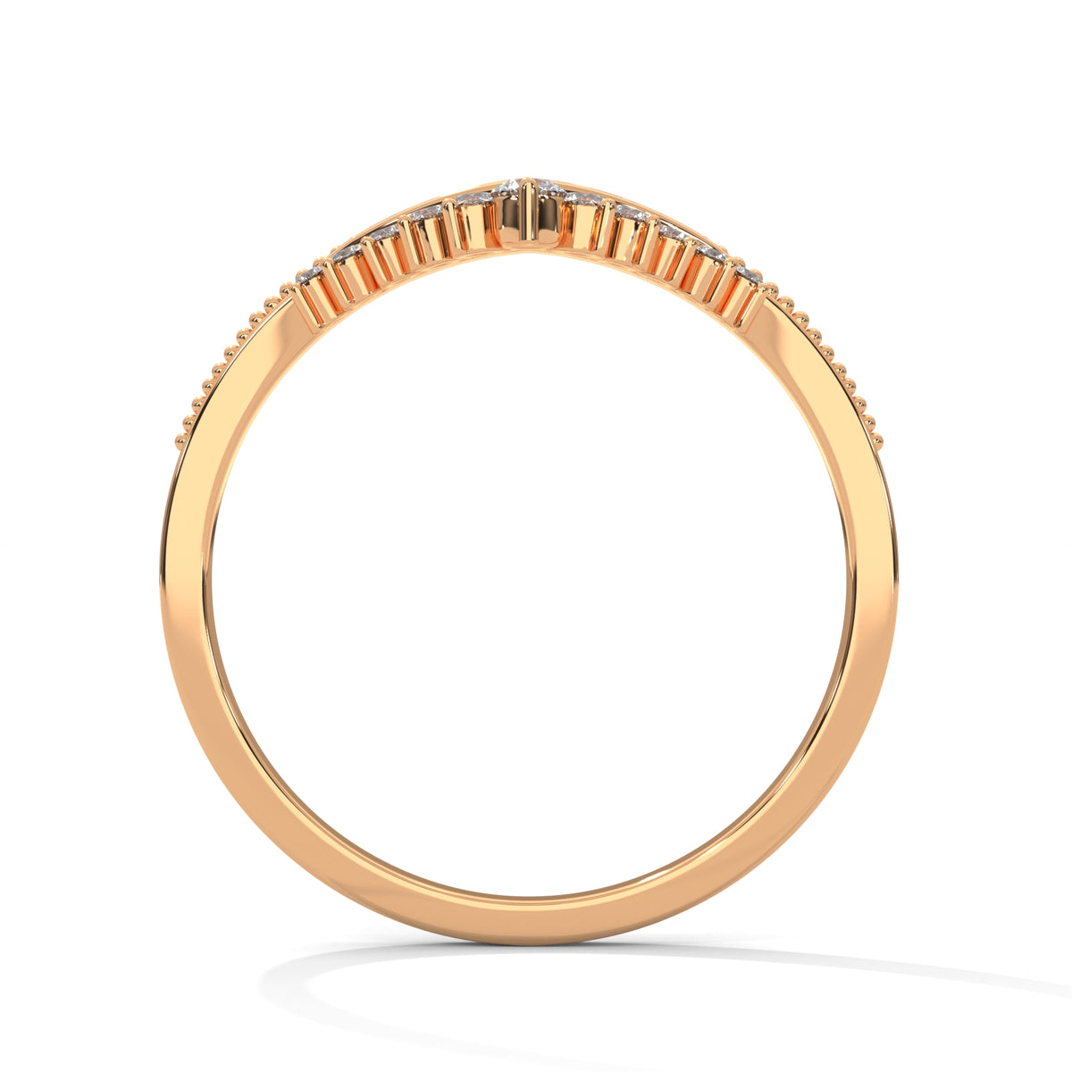 Chevron Crown Diamond Ring