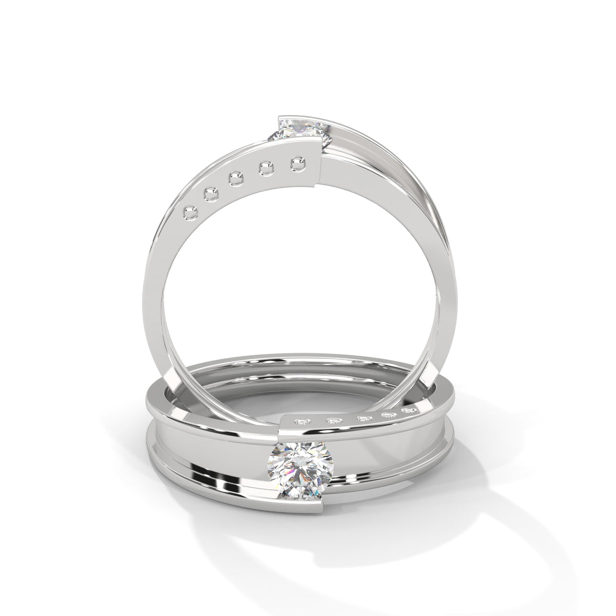 Sovereign Two-Tone Solitaire Ring