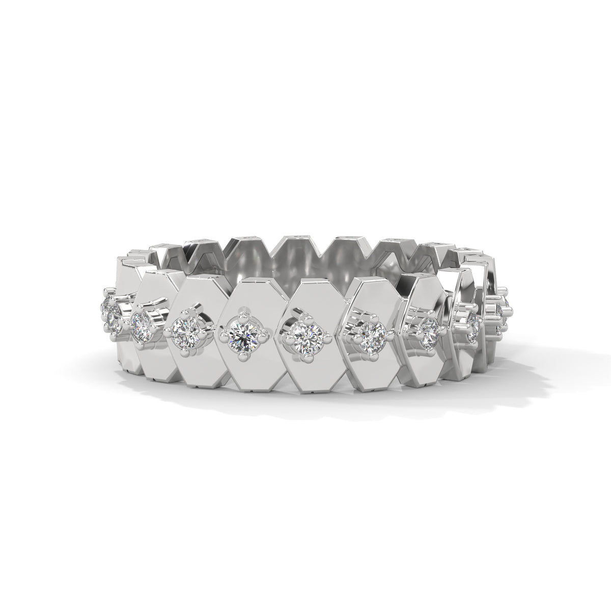 Honeycomb Geo Eternity Ring