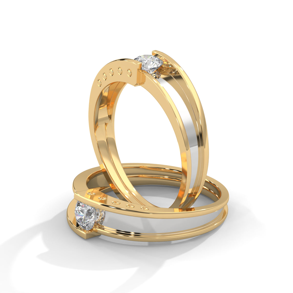 Sovereign Two-Tone Solitaire Ring