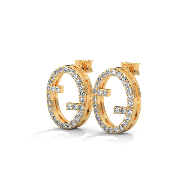 Gilded Orbit Stud Earrings