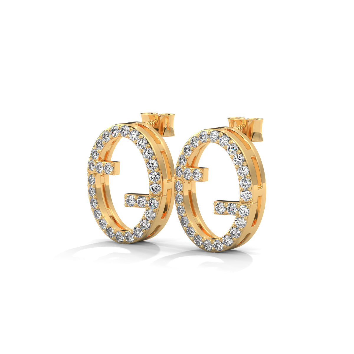 Gilded Orbit Stud Earrings