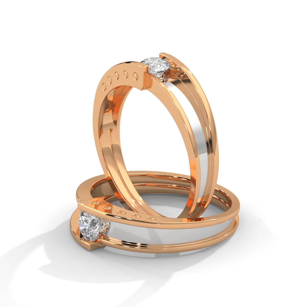 Sovereign Two-Tone Solitaire Ring