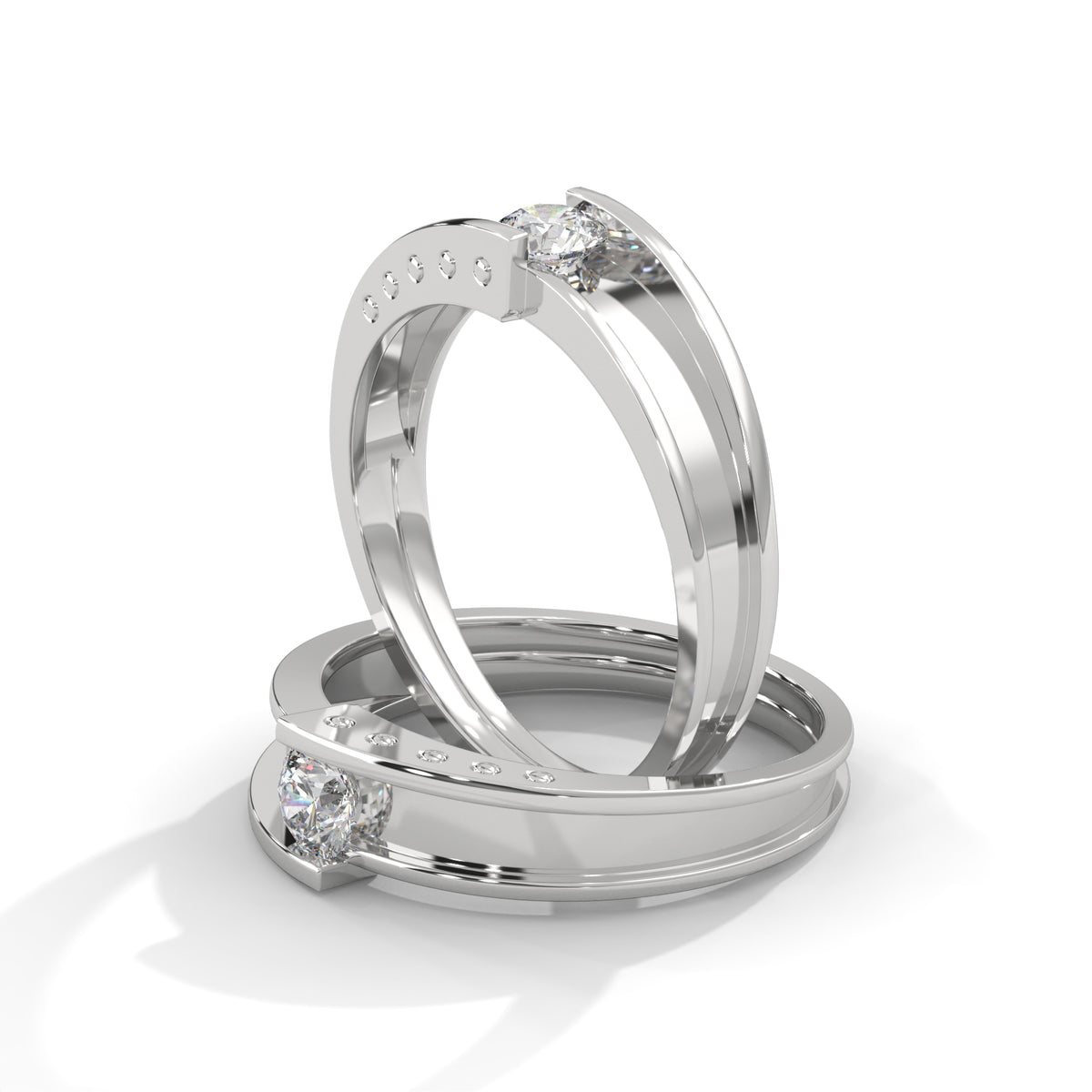 Sovereign Two-Tone Solitaire Ring