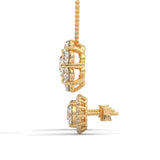 Celestial Bloom Halo Pendant Set