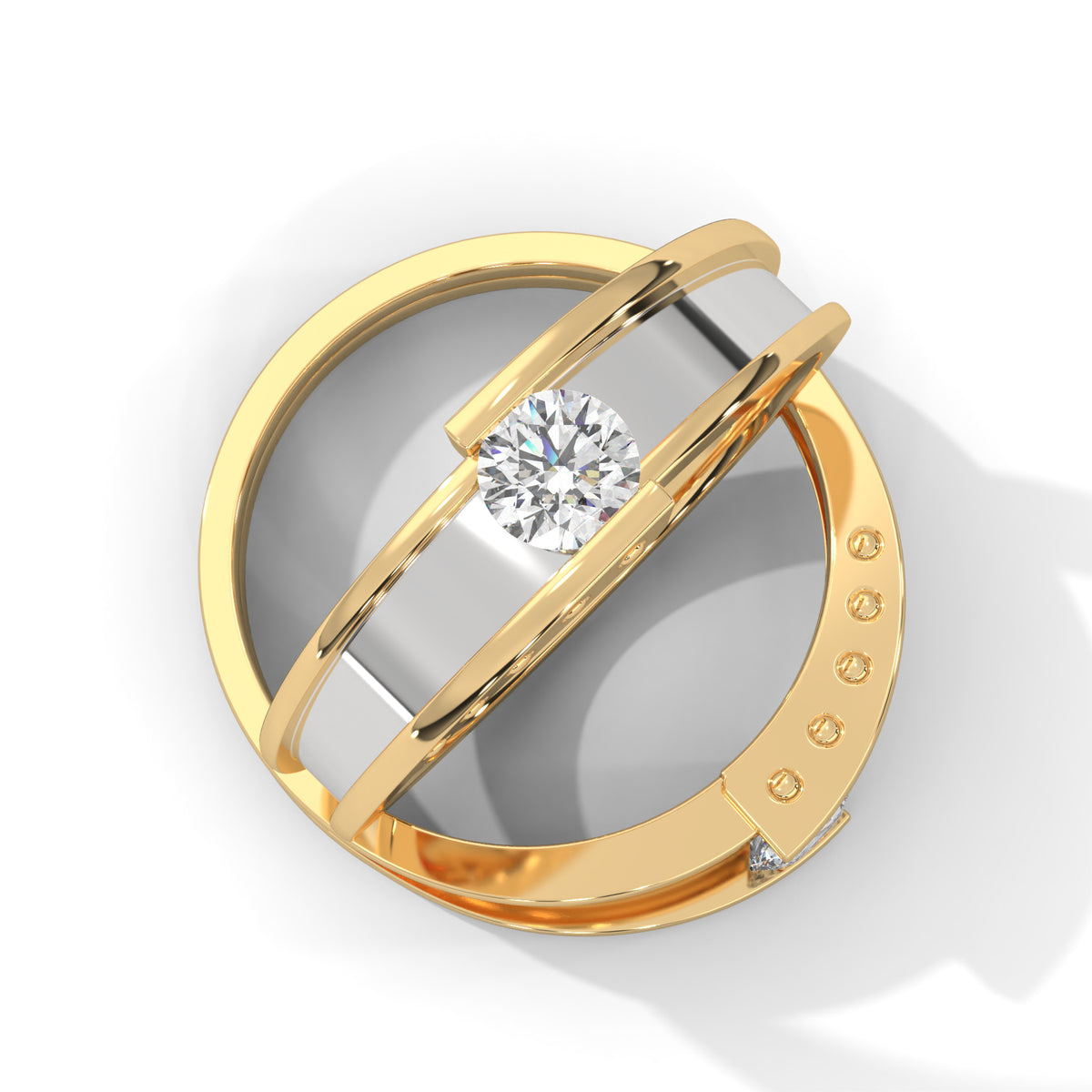Sovereign Two-Tone Solitaire Ring