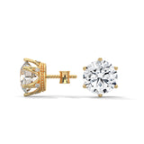 Crown Bloom Solitaire Earrings