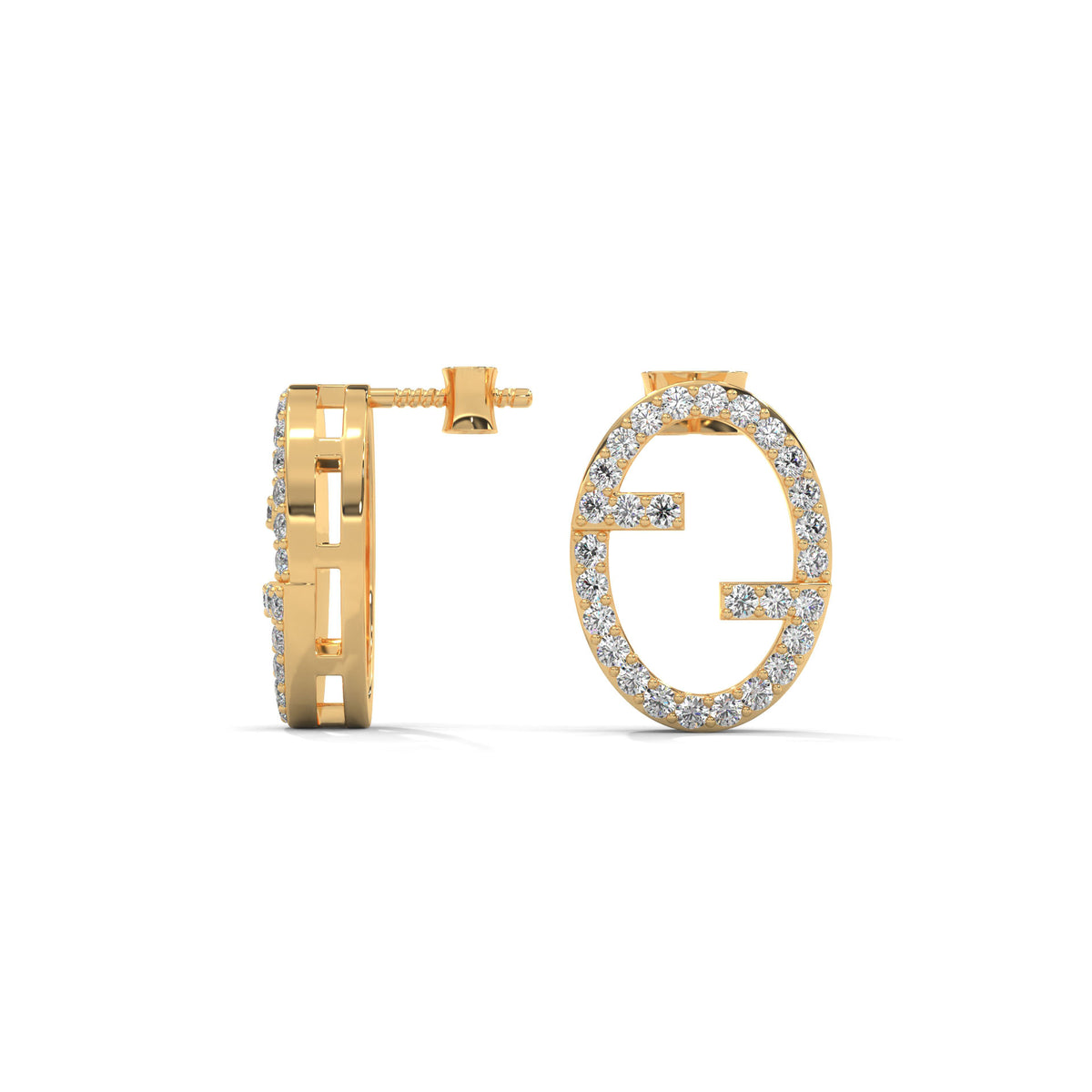 Gilded Orbit Stud Earrings