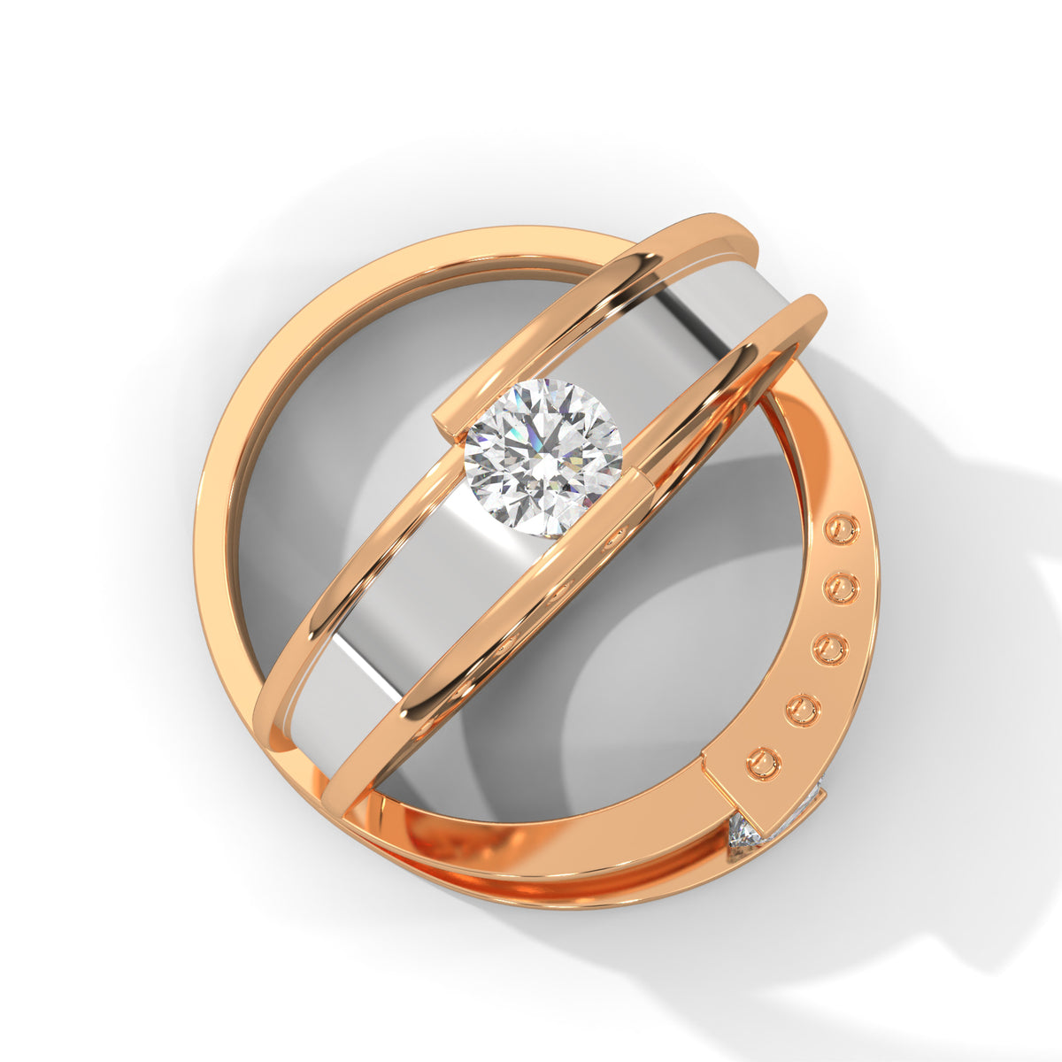 Sovereign Two-Tone Solitaire Ring