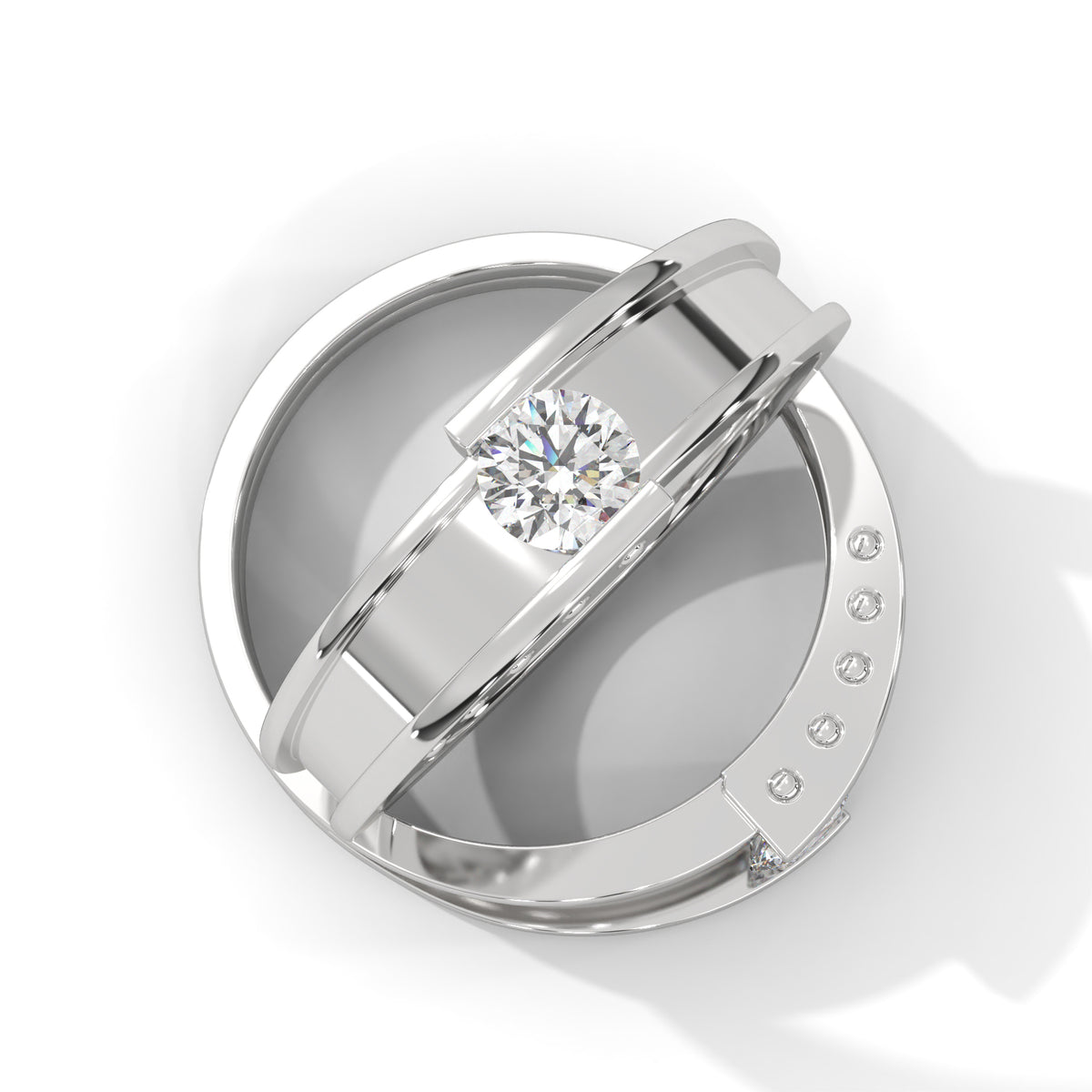 Sovereign Two-Tone Solitaire Ring