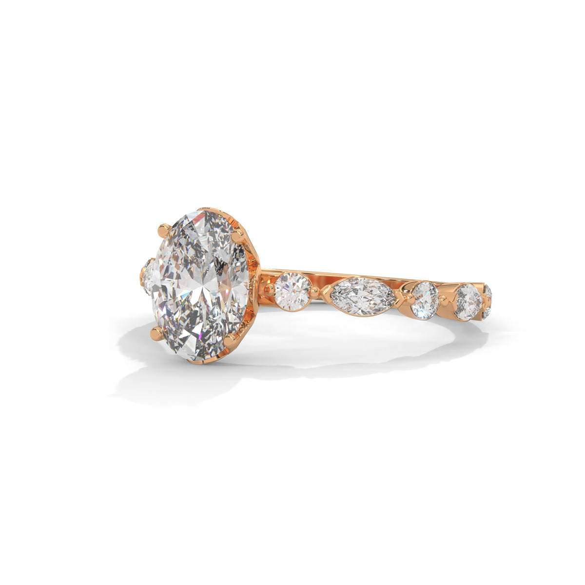 Wildflower Vine Solitaire Ring
