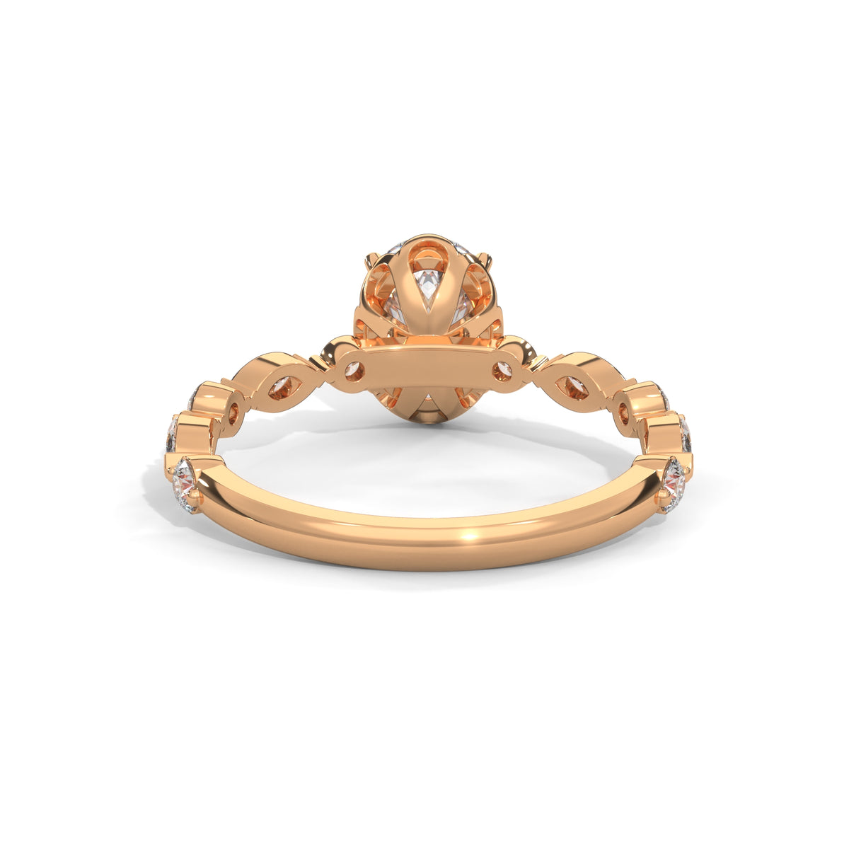 Wildflower Vine Solitaire Ring