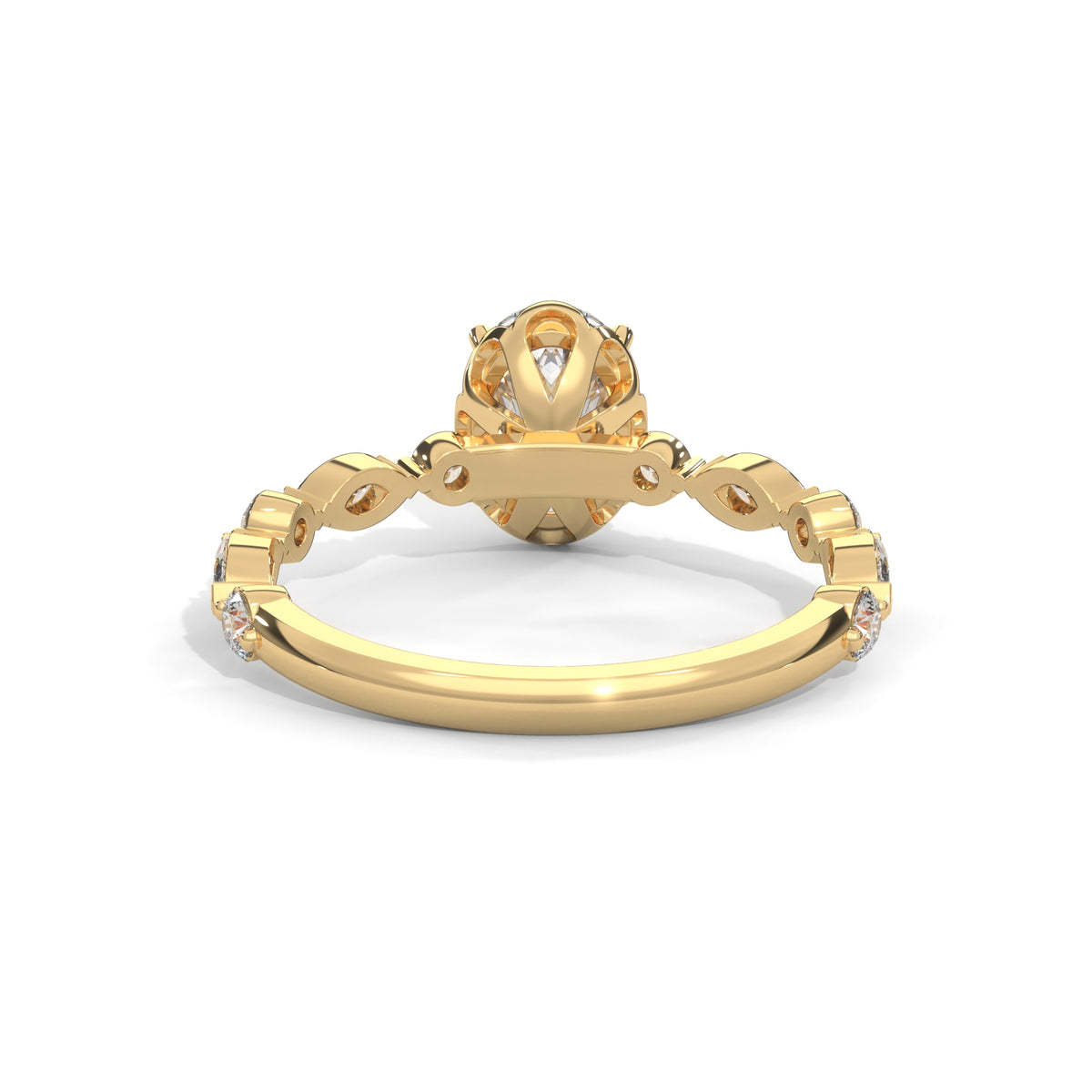 Wildflower Vine Solitaire Ring