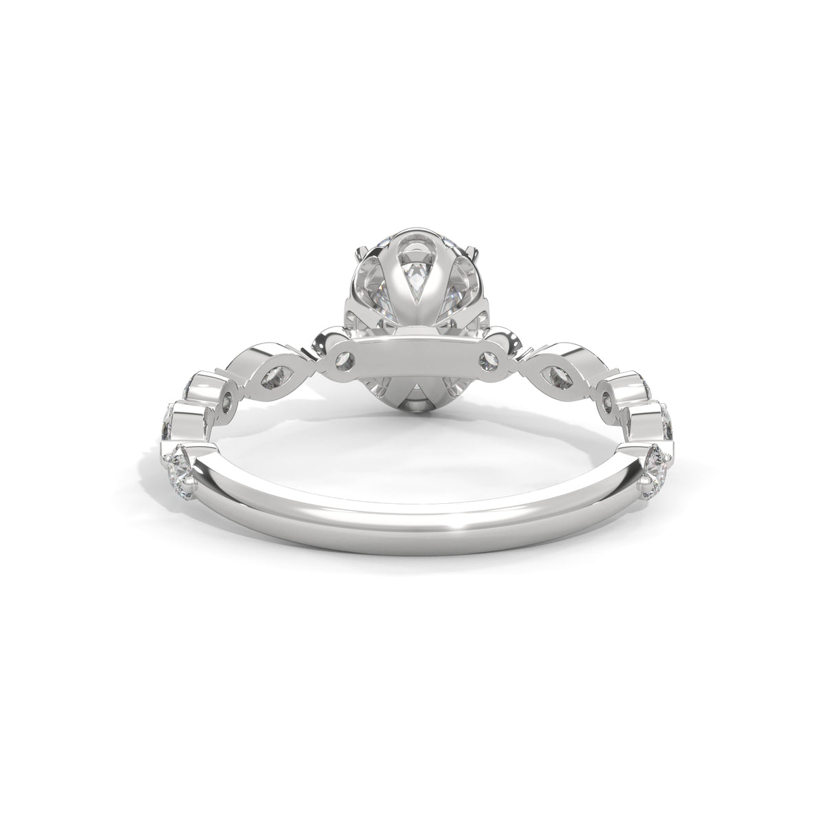 Wildflower Vine Solitaire Ring