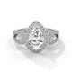 Celestial Teardrop Halo Solitaire Ring