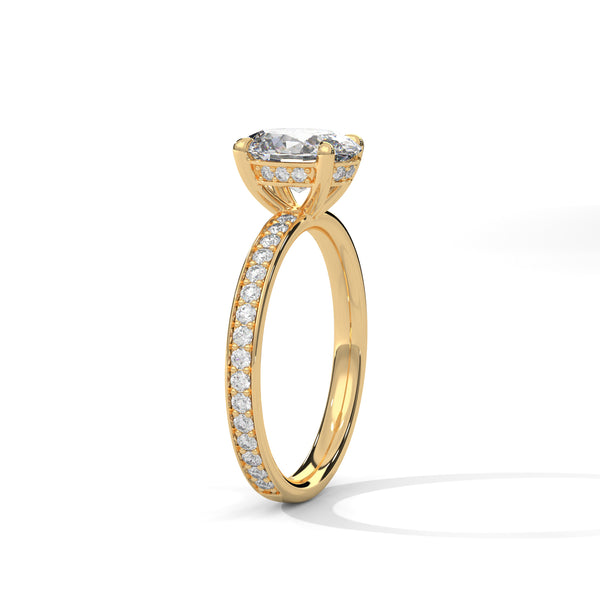 Celestial Oval Solitaire Ring