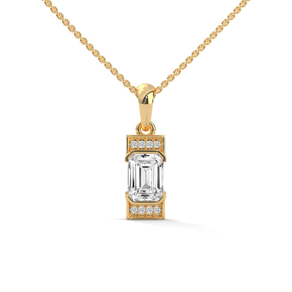 Art Deco Emerald Solitaire Pendant