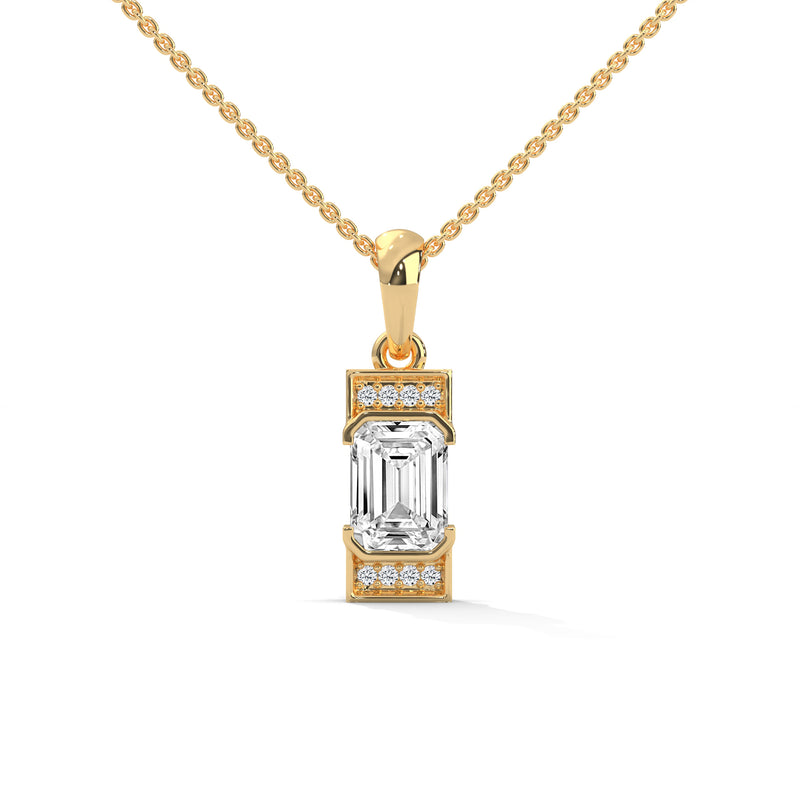 Art Deco Emerald Solitaire Pendant